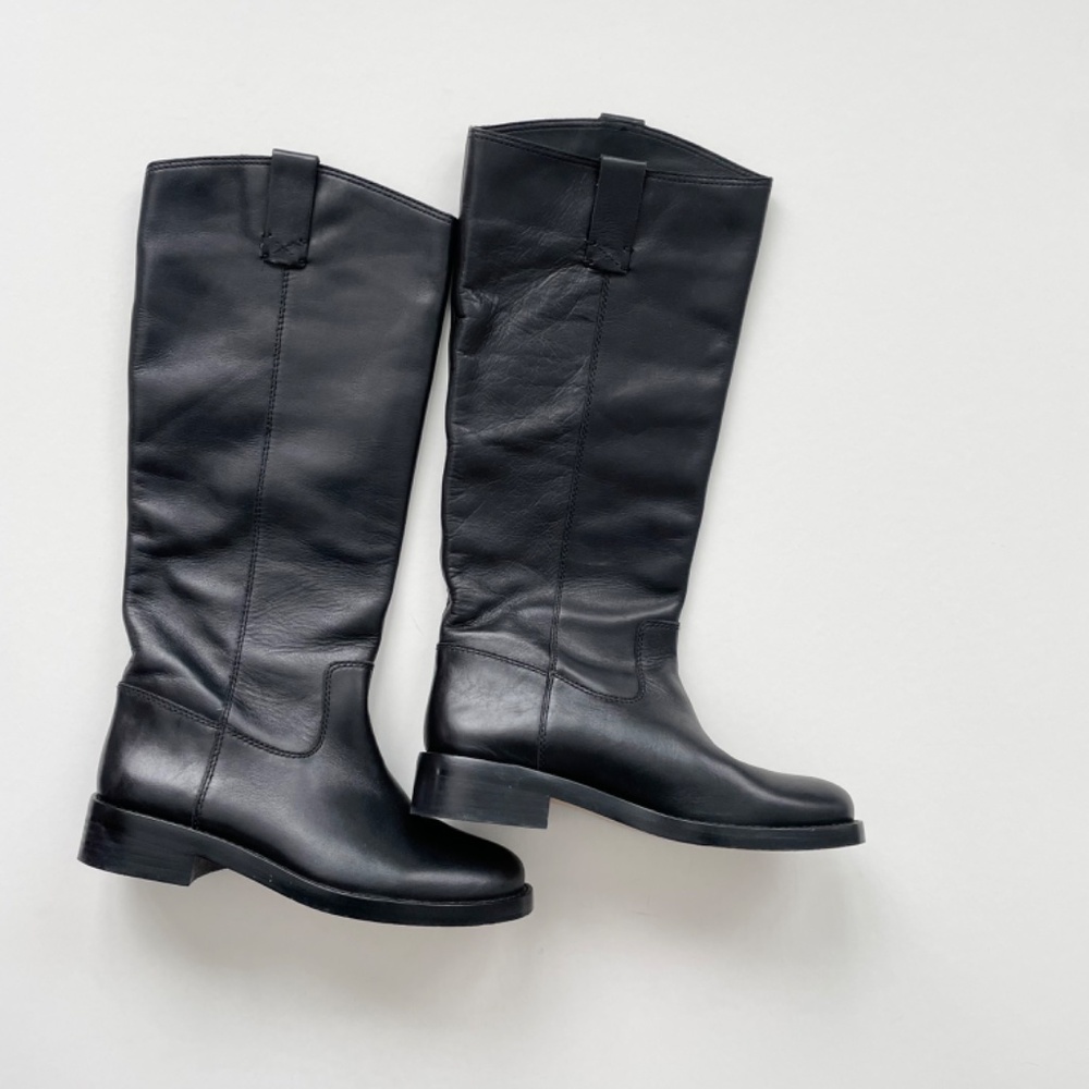 Genuine Leather J Crew tall black boots - Picture 3 of 4